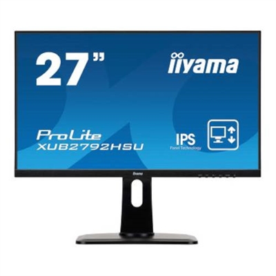 Iiyama XUB2792HSU-B1 iiyama ProLite XUB2792HSU-B1 - Monitor LED - 27 - 1920 x 1080 Full HD (1080p) @ 75 Hz - IPS - 250 cd/m² - 1000:1 - 4 ms - HDMI, VGA, DisplayPort - altavoces - negro