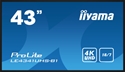 Iiyama LE4341UHS-B1 - Instalada en un bisel delgado, la iiyama LE4341UHS es una pantalla de señalización digital
