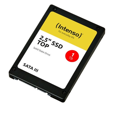 Intenso 3812460 CARACTERÍSTICASFactor de forma de disco SSD: 2.5''SDD, capacidad: 1000 GBInterfaz: Serial ATA IIITipo de memoria: MLCComponente para: PC/ordenador portátilVelocidad de transferencia de datos: 6 Gbit/sVelocidad de lectura: 520 MB/sVelocidad de escritura: 500 MB/sLectura aleatoria (4KB): 133120 IOPSEscritura aleatoria (4KB): 128000 IOPSSoporte S.M.A.R.T.: SiSoporte TRIM: SiCONDICIONES AMBIENTALESGolpes en funcionamiento: 1500 GPESO Y DIMENSIONESAncho: 70 mmProfundidad: 100 mmAltura: 7 mmPeso: 83 gEMPAQUETADOManual de usuario: SiTipo de embalaje: Caja