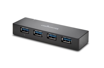 Kensington K39122EU Usb 3.0 4-Port Hub + Charging - Número Puertos Usb: 4; Standard Usb: Usb 3.2 Gen 1 Superspeed (5 Gbps) Type-A; Alimentación: Ac; Color Chasis: Negro