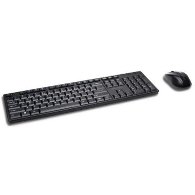 Kensington K75230ES Kensington Pro Fit Low-Profile Desktop Set - Juego de teclado y ratón - inalámbrico - 2.4 GHz - español - negro