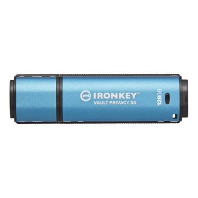 Kingston IKVP50/128GB Kingston IronKey Vault Privacy 50 Series - Unidad flash USB - cifrado - 128 GB - USB 3.2 Gen 1 - Conforme a la TAA