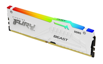 Kingston KF560C30BWEA-16 MEMORIA KINGSTON 16GB 6000MT/S DDR5 CL30 FURY BEAST WHITE RGB EXPO - KF560C30BWEA-16