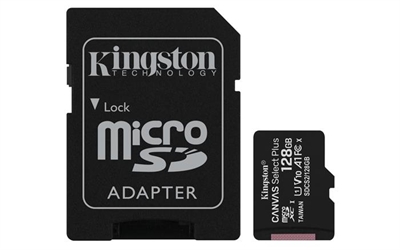 Kingston SDCS2/128GB Kingston Technology Canvas Select Plus. Capacidad: 28 Gb, Tipo De Tarjeta Flash: Microsdxc, Clase De Memoria Flash: Clase 0, Tipo De Memoria Interna: Uhs-I, Velocidad De Lectura: 00 Mb/S, Velocidad De Escritura: 85 Mb/S, Clase De Velocidad Uhs: Class (U), Clase De Velocidad De Vídeo: V0. Funciones De Protección: Resistente A Golpes, Resistente A Las Vibraciones, X-Ray Proof, Color Del Producto: NegroEspecificaciones TécnicasMemoria Capacidad: 28 GbTipo De Tarjeta Flash: MicrosdxcClase De Memoria Flash: Clase 0Velocidad De Lectura: 00 Mb/SVelocidad De Escritura: 85 Mb/STipo De Memoria Interna: Uhs-IClase De Velocidad Uhs: Class (U)Clase De Velocidad De Vídeo: V0Características Color Del Producto: NegroFunciones De Protección: Resistente A Golpes, Resistente A Las Vibraciones, X-Ray ProofSistemas Operativos Compatibles: AndroidControl De Energía Voltaje De Memoria: 3.3 VCondiciones Ambientales Intervalo De Temperatura Operativa: -25 - 85 °CIntervalo De Temperatura De Almacenaje: -40 - 85 °CPeso Y Dimensiones Ancho: MmProfundidad: 5 MmAltura: MmEmpaquetado Adaptador De Memoria Incluido: SdCantidad Por Paquete: Pieza(S)
