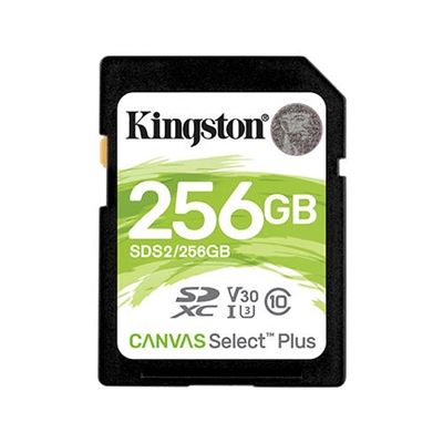 Kingston SDS2/256GB 256Gb Sd Csplus 100R C10 U3 V30 - Tipología: Secure Digital; Capacidad: 256 Gb; Velocidad De Lectura Max: 100 Mb/S; Velocidad De Escritura Max: 85 Mb/S; Clase: 10