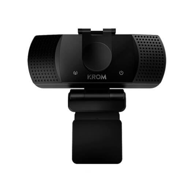 Krom NXKROMKAM Krom Kam es una compacta webcam FHD de 1080 pÃ­xeles con micrÃ³fono integrado perfecta para sesiones de streamings y tambiÃ©n videoconferencias de trabajo. La cÃ¡mara web Krom Kam es la soluciÃ³n perfecta para aquellos streamers que quieren mejorar sus sesiones en directo. Ofrece una resoluciÃ³n Full HD de 1920 x 1080 megapÃ­xeles, lo que la convierte tambiÃ©n en el mejor aliado para videollamadas de trabajo o estudio, otorgando un aspecto mÃ¡s profesional gracias a una imagen bien definida con colores naturales y luminosos. Krom Kam brinda una buena calidad de vÃ­deo, pero tambiÃ©n de audio gracias a su micrÃ³fono integrado, que brinda audio estÃ©reo: imÃ¡genes nÃ­tidas y un sonido claro en las principales plataformas de videollamadas, oyÃ©ndose tu voz de forma natural, como si estuvieras allÃ­. Krom Kam incluye tambiÃ©n un resistente trÃ­pode de metal, regulable en altura, que facilita mantener la webcam siempre en la correcta posiciÃ³n para las distintas grabaciones o emisiones en directo. Krom Kam se adapta a tu pantalla de ordenador o del portÃ¡til cÃ³modamente gracias a su base de sujeciÃ³n. Su estructura, ademÃ¡s, permite posicionarla fÃ¡cilmente y girarla tanto en horizontal como en vertical. Krom Kam incorpora una tapa de privacidad para proteger la intimidad cuando no se estÃ© utilizando