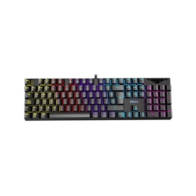 Krom NXKROMKASIC Krom Kasic. Formato del teclado: Full-size (100%). Estilo de teclado: Derecho. Interfaz del dispositivo: USB, Interruptor del teclado: Interruptor mecánico, Diseño de teclado: QWERTY, Teclado, cantidad de teclas: 105. Tipo de retroiluminación: LED RGB. Longitud de cable: 1,5 m. Uso recomendado: Juego. Color del producto: Negro