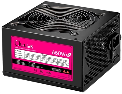 L-Link LL-PS-650 Esta fuente de alimentación de 650W LL-PS-650 contiene un ventilador de 12 cm y 14 dB apenas perceptibles, que incluye un sistema inteligente con control de velocidad y un sistema antivibraciones. Asimismo, cumple con todas las normas europeas.– Prestaciones. Esta fuente de alimentación de 650W contiene un ventilador de 12 cm y 14 dB apenas perceptibles, que incluye un sistema inteligente con control de velocidad y un sistema antivibraciones.– Potencia gaming. Su potente tecnología de rail único de 12V la capacitan para un rendimiento prolongado, estable y potente, perfecto para el gaming. Además, dispone de cableado largo para una mayor compatibilidad de cajas.CONTROL DE ENERGÍAPotencia total: 650 WVoltaje de entrada AC: 200 - 240 VFrecuencia de entrada AC: 50 - 60 HzCorriente de entrada: 3.5 - 5 APUERTOS E INTERFACESAlimentador de energía para tarjeta madre: 24-pin ATXNúmero de conectores de energía SATA: 4Conector de potencia ATX (24 pines): SiConector Express PCI: SiDESEMPEÑOUtilizar con: PCFactor de forma de fuente de alimentación (PSU): ATXNivel de ruido: 14 dBVersión ATX: 2.3DISEÑOColor del producto: NegroDiámetro de ventilador: 12 cmNúmero de ventiladores: 1 Ventilador(es)PESO Y DIMENSIONESAncho: 150 mmProfundidad: 140 mmAltura: 86 mm