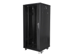 Lanberg FF01-6627-12B Lanberg FF01-6627-12B. Tipo: Rack o bastidor independiente, Capacidad del rack: 27U, Capacidad máxima de peso: 800 kg, Bloqueo del teclado, Patas ajustables, Rieles de rack, Código IP (International Protection): IP20, Rueda de reenvio. Peso: 64 kg. Color del producto: Negro