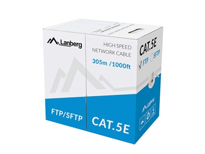 Lanberg LCF5-11CC-0305-S Lanberg Lcf5 - 11Cc - 0305 - S. Longitud De Cable: 305 M - Cable Estándar: Cat5e - Blindaje De Cable: F - Utp (Ftp) - Color Del Cable: Gris