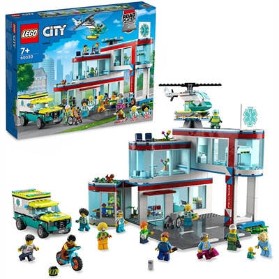 Lego 60330A El Juguete Lego® City Hospital Está Lleno De Estímulos Para El Juego Imaginativo - Como Una Recepción Con Zona De Juegos Para Niños - Una Sala De Maternidad - Un Aseo Y Una Sala De Resonancias Magnéticas. El Set Incluye También Una Amb...