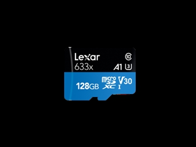 Lexar LSDMI128BB633A Lexar 633x. Capacidad: 128 GB, Tipo de tarjeta flash: MicroSDXC, Clase de memoria flash: Clase 10, Tipo de memoria interna: UHS-I, Clase de velocidad UHS: Class 3 (U3), Clase de velocidad de vídeo: V30. Color del producto: Negro, Azul