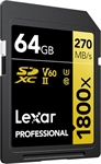 Lexar LSD1800064G-BNNNG - Lexar LSD1800064G-BNNNG. Capacidad: 64 GB, Tipo de tarjeta flash: SDXC, Clase de memoria f