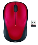 Logitech 910-002496 - Logitech M235 - Ratón - óptico - inalámbrico - 2.4 GHz - receptor inalámbrico USB - rojo