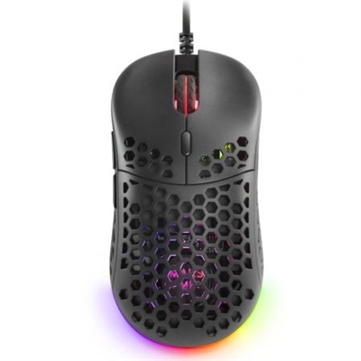 Mars-Gaming MM55 Con tan solo 55 gramos es uno de los ratones más ligeros del mundo. Sin renunciar a las mejores prestaciones con una óptica avanzada de 12800DPI, espectacular iluminación RGB, cable ultra-ligero Paracord, switches mecánicos Huano y un potente software de control.DISEÑO HIVE LIGEREZA EXTREMA 55 GRAMOSLa estructura del MM55 prescinde de coberturas innecesarias gracias a su espectacular diseño Hive: una carcasa aerodinámica que minimiza la resistencia y el peso del periférico para proporcionar un ratón de 55g tan rápido y ligero que te parecerá que no tienes nada en la mano.DISPONIBLE EN 3 COLORESDisponible en tres colores: negro, blanco y rosa. ¡Escoge el que mejor se adapte a tu setup!HASTA 16.8 MILLONES DE COLORESEl sistema de iluminación RGB Chroma del MM55 dispone de hasta 16.8 millones de colores para que elijas el estilo que más se adapta a tu setup. A través de su software descargable, podrás diseñar por completo la luz con un completo panel de control que te permite seleccionar tonos, efectos y modos de iluminación.SENSOR ÓPTICO DE 12800 DPICon un sensor óptico customizado A825PRO preparado para garantizar una acción extrema y un control excepcional: hasta 12800 DPI para jugar sin límites. Pero más allá de la alta cifra de DPIs, esta óptica ofrece una precisión absoluta en configuraciones DPI bajas y un polling rate de hasta 1000Hz, prestaciones incomparables a ópticas más sencillas.SWITCHES MECÁNICOS HUANO PROGRAMABLESEl ratón MM55 está equipado con switches mecánicos HUANO de alto rendimiento para garantizar una total velocidad de acción a la hora de jugar, proporcionando un control absoluto de cada movimiento en partida y extendiendo la vida útil de tu dispositivo al máximo.CABLE CON DISEÑO FEATHER PARACORDEl cable del MM55 dispone de un diseño especial Feather Paracord, pensado para limitar al máximo el peso del ratón. Gracias a una fabricación que ofrece flexibilidad, durabilidad y ligereza, reduce la resistencia al mínimo para conseguir una sensación similar a la de un ratón inalámbrico.PERSONALIZA TU EXPERIENCIAEl software descargable de Mars Gaming te permite personalizar todos los aspectos de tu ratón fácilmente, desde la iluminación y los efectos LED RGB Chroma hasta las diferentes macros programables, así como las funciones de cada botón y los parámetros de rendimiento. Diseña tu MM55 como más te guste, adáptalo a tus necesidades y consigue una herramienta profesional a tu medida.