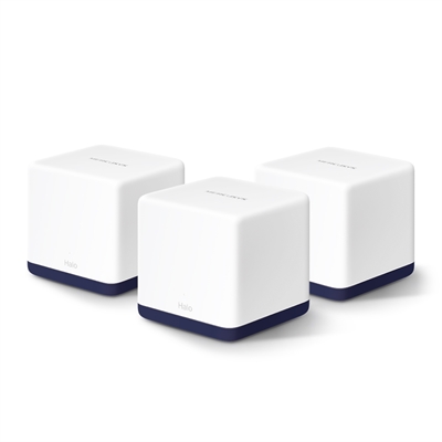 Mercusys HALOH50G(3-PACK) Halo H50g(3 - Pack)Sistema Wi - Fi En Malla Para Todo El Hogar Ac1900  One Unified Network With Advanced Mesh Technology - Halo Units WorkTogether To Form A Single Unified Whole Home Network With One Wifi Name AndPass...