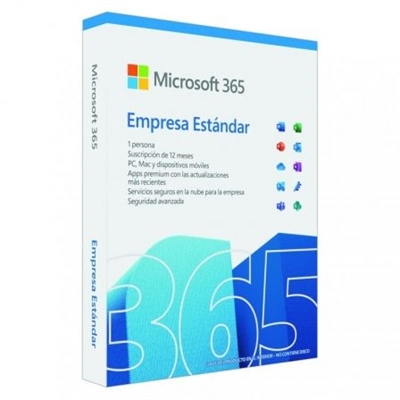 Microsoft KLQ-00697 Microsoft 365 Empresa Estándar? Obtén las versiones de escritorio de las aplicaciones de Office, entre las que se incluyen Outlook, Word, Excel, PowerPoint y OneNote (además de Access y Publisher solo para PC). Hospeda el correo electrónico con un buzón de 50 GB y un dominio de correo personalizado. Crea un centro de trabajo en equipo para conectar a las personas mediante Microsoft Teams. Almacena y comparte archivos con 1 TB de almacenamiento en la nube de OneDrive por usuario. Usa una única licencia para disfrutar de aplicaciones de Office totalmente instaladas en cinco dispositivos móviles, cinco tabletas y cinco equipos PC o Mac por usuario. Obtén ayuda en cualquier momento con el soporte telefónico y web ininterrumpido de Microsoft.