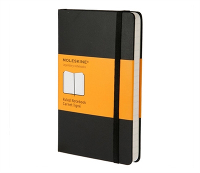 Moleskine MM710 Moleskine 701009. Coloración: Monótono, Color del producto: Negro, Formato: A6, Cantidad de hojas: 192 hojas, Peso de media: 70 g/m², Tipo de papel rayado: Papel rayado, Tipo de tapa: Tapa dura