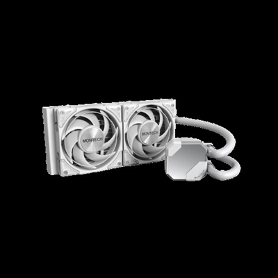 Montech HYPER FLOW SILENT 240 WHITE DISIPADOR REF LIQUIDA MONTECH HYPERFLOW S240 W 2VENT 120MM INTEL-AMD ARGB WHITE