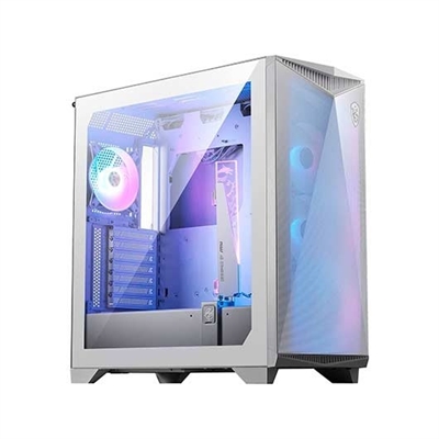 Msi 306-7G21W21-W57 MSI MPG GUNGNIR 300R AIRFLOW WHITE. Factor de forma: Midi Tower, Tipo: PC, Color del producto: Blanco. Ventiladores frontales instalados: 3x 120 mm, Diámetro de ventiladores frontales soportados: 120,140 mm, Ventiladores traseros instalados: 1x 120 mm. Tamaños de disco duro soportados: 2.5,3.5. Ancho: 235 mm, Profundidad: 505 mm, Altura: 510 mm. Peso del paquete: 13,2 kg