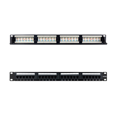 Nanocable 10.21.4124 Panel De Parcheo De 24 Puertos Rj45 Cat.6A Utp, 9 U 0 Dual Idc, Negro  Ean: 84332802059 Especificación:  Sistema De Inserción: 0 Dual Idc Ancho: 9 Pulgadas, Alto: U (44,45 Mm)  Código De Colores T568a Y T568b. Acepta Cablesde Calibres 26, 24, 23 Y 22 Awg. Ciclos De Vida De Inserción Mayores A 750. Longitud: N/A Color: Negro Normativas: Rohs Test De Funcionamiento: 00% Testado Contenido Del Paquete:  X Panel De Parcheo De 24 Puertos Rj45 Cat.6A Utp Información Del Embalaje: Caja Oem Blanca Peso Neto: 0,650 Kg. Peso Bruto: 0,756 Kg Medidas Aprox. (Mm) Alto/Ancho/Largo: 55/97/500 