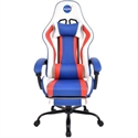 Nasa DI013-WBR -  La Silla Gaming Está Equipada Con Un Reposapiés Retráctil Y Un Respaldo Ajustable Piel Si