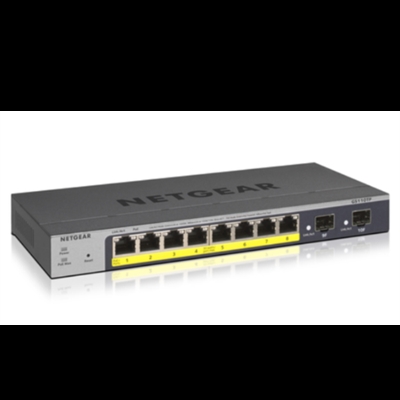 Netgear GS110TP-300EUS Switch Smart 8P Giga Poe Gest. - Puertos Lan: 8 N; Tipo Y Velocidad Puertos Lan: Rj-45 10/100/1000 Mbps; Power Over Ethernet (Poe): Sí; Gestión: Smartmanaged; No. Puertos Uplink: 0; Soporte Routing: Sí; No. Puertos Poe: 8