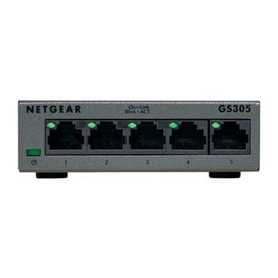 Netgear GS305-300PES Switch No Gestinable 10/100/1000 8 Puertos Caja Metalica - Puertos Lan: 5 N; Tipo Y Velocidad Puertos Lan: Rj-45 10/100/1000 Mbps; Power Over Ethernet (Poe): No; Gestión: Unmanaged; No. Puertos Uplink: 0; Soporte Routing: No; No. Puertos Poe: 0