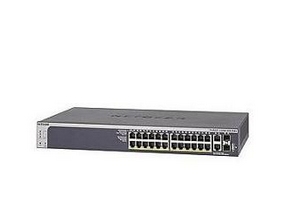 Netgear GS728TXP-100NES NETGEAR Smart S3300-28X-PoE+ - Conmutador - inteligente - 24 x 10/100/1000 (PoE+) + 2 x 10Gb Ethernet + 2 x 10Gb Ethernet SFP+ - montaje en rack - PoE+ (195 W) - ca 100/230 V