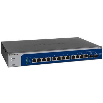 Netgear XS512EM-100EUS Netgear 12Pt 10G/Multi-Gig Web Managed Plus - Puertos Lan: 12 N; Tipo Y Velocidad Puertos Lan: 10Gbe; Power Over Ethernet (Poe): No; Gestión: Unmanaged Plus; No. Puertos Uplink: 2; Soporte Routing: No; No. Puertos Poe: 0