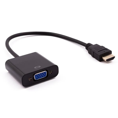 Nilox NXADAP01 Adaptador Hdmi - Vga M/H - Tipo Conector Externo: Hdmi; Formato Conector Externo: Macho; Tipo Conector Interno: Vga; Formato Conector Interno: Hembra; Nº De Unidades Por Paquete: 1; Color: Negro