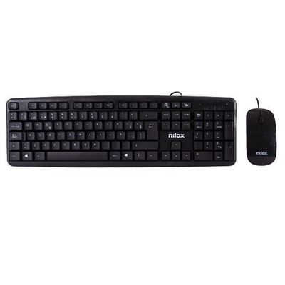 Nilox NXKME000004 Bundle Teclado + Rat N Flat Usb Esp - Interfaz: Usb; Interfaz: Usb; Disposición Del Teclado: Versión Española; Color Principal: Negro; Color Principal: Negro; Retroiluminación: No; Ergonómico: No