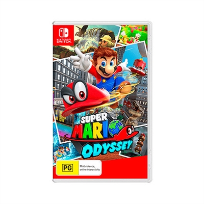 Nintendo 2521281 Â¡En su nueva aventura, Mario tiene un mundo entero por explorar! Desde misteriosas ruinas a urbes con luces de neÃ³n, cada reino es un campo de recreo repleto de secretos y de lunas que recoger. Mario no estÃ¡ solo en esta misiÃ³n para encontrar a Bowser, cuenta con un nuevo amigo: Cappy, un misterioso personaje del paÃ­s de los sombreros que se ha convertido en la emblemÃ¡tica gorra de Mario. Usa la gorra de Mario para enfrentarte a tus enemigos o para saltar mÃ¡s alto. Hasta es capaz de tomar el control de rivales como Goombas, Chomp Cadenas, pivotes de seguridad, taxis yâ€¦ Â¡Â¿un tiranosaurio?!