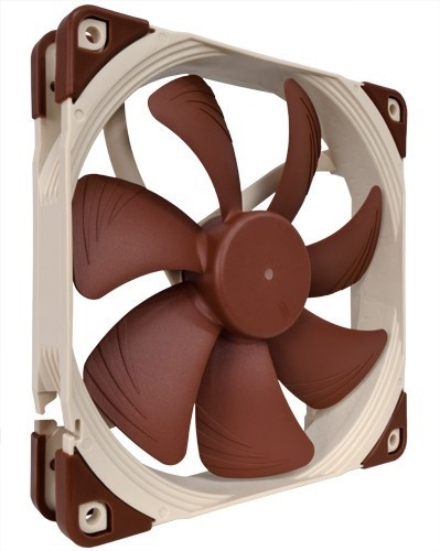 Noctua NF-A14PWM Noctua NF-A14 PWM. Tipo: Ventilador, Diámetro de ventilador: 14 cm, Velocidad de rotación (mín.): 300 RPM, Velocidad de rotación (máx.): 1500 RPM, Nivel de ruido (baja velocidad): 19,2 dB, Nivel de ruido (alta velocidad): 24,6 dB, flujo de aire: 140,2 m³/h, Presión de aire mínima: 1,51 mmH2O, Presión máxima de aire: 2,08 mmH2O. Voltaje: 12 V. Ancho: 140 mm, Profundidad: 25 mm, Altura: 140 mm. Color del producto: Marrón