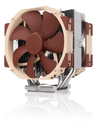 Noctua NH-U14S DX-4677 Noctua NH-U14S DX-4677 NH-U14S DX-4677. Tipo: Refrigerador de aire, Diámetro de ventilador: 14 cm, Velocidad de rotación (mín.): 300 RPM, Velocidad de rotación (máx.): 1599 RPM, Nivel de ruido (alta velocidad): 24,6 dB, flujo de aire: 140,2 m³/h, Tipo de soporte: Self-Stabilising Oil-pressure Bearing (SSO). Ancho: 150 mm, Profundidad: 111 mm, Altura: 165 mm. Color del producto: Marrón, Marrón claro, Plata