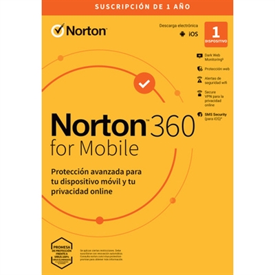 Norton 21433202 Nor360 Mobile Es 1U 1 D 12Mo Box - 