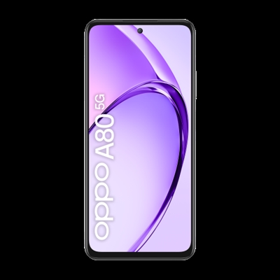 Oppo 110010346904 OPPO A80 5G. Diagonal de la pantalla: 16,9 cm (6.67), Resolución de la pantalla: 1604 x 720 Pixeles. Frecuencia del procesador: 2,4 GHz, Familia de procesador: MediaTek Dimensity, Modelo del procesador: 6300. Capacidad de RAM: 8 GB, Tipo de RAM: LPDDR4X, Capacidad de almacenamiento interno: 256 GB. Resolución de la cámara trasera (numérica): 50 MP, Tipo de cámara trasera: Cámara doble. Capacidad de la tarjeta SIM: SIM doble. Sistema operativo instalado: Android 14. Capacidad de batería: 5100 mAh. Color del producto: Negro. Peso: 186 g