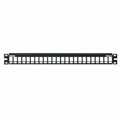 Panduit NKMP24Y 24 Port All Metal Modular Patch Panel, Flat, Flush Mount, 1 Ru - Categoría: Na; Tipo De Panel: Modulare; Número De Puertas: 24; Unidad Rack: 1; Color: Negro; Tipo De Conector: Rj45