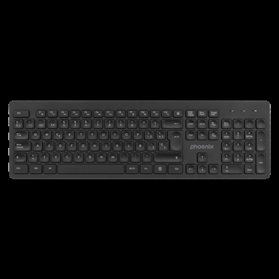 Phoenix-Technologies K200B El Teclado K200 De Phoenix Technologies Es El Teclado Perfecto Para Aquellos Que Buscan Un Teclado Cómodo - Funciónal Y Con Un Diseño Fino Y Elegante. La Inclinación Del Diseño Permite Una Escritura Cómoda Evitando Problemas En Tus Muñecas Mient...