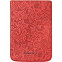 Pocketbook-Readers HPUC-632-R-F - Carcasa Con Patron De Flores Rojas De Pocketbook De La Serie Shell - Compatible Con Los Si