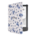 Pocketbook-Readers H-S-634-F-WW - Carcasa Patrón De Flores Blanco Y Azul 6Pulgadas De Pocketbook De La Serie Shell Compatibl