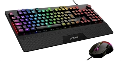 Primux PTPK-GT560B &Iexcl,Es Hora De Que Completes Tu Setup Con El Pack Iox Gaming Gt-560 De Primux ! Con Este Combo Podrás Disfrutar De Un Teclado Español Retroiluminado Con Teclas Programables En Base A Tus Necesidades Y De Un Ratón Con Ocho Botones Que Destaca Gracias A Su Excepcional Sensibilidad. Calidad, Resistencia, Un Diseño Moderno Y Retroiluminación Dinámica Rgb Que Se Unen Para Que Juegues Como Un Profesional. Características Teclas Programables, Multikey Y Multimedia Para Un Juego Más Sencillo E Intuitivo Personalizable, Intuitivo, Resolutivo: Las Tres Bases Sobre Las Que Se Asienta El Teclado Gaming Primux. Este Teclado Está Diseñado Para Adaptarse A Cada Jugador Y Ayudarte A Ganar Cada Partida Gracias A Sus Teclas Especiales. En Primer Lugar, 4 Teclas Macro Programables Que Podrás Personalizar Fácilmente A Tu Gusto Para Que, Al Pulsarlas Durante Tus Partidas, Ejecuten Una Acción Determinada. De Esta Forma, Podrás Disfrutar De Un Juego Mucho Más Rápido, Sencillo E Intuitivo. En Segundo Lugar, 5 Teclas Multimedia Pensadas Para Que Puedas Disfrutar Tanto De Un Control Absoluto De Los Recursos Audiovisuales (Permitiendo Reproducir, Pausar O Parar El Contenido, Subir O Bajar El Volumen Y Cambiar De Pista) Como De Acceso Rápido Y Directo A Ubicaciones Destacadas (Tu Correo Electrónico, Tu Página De Inicio, Tu Ordenador Y Tus Archivos Favoritos). Su Rueda Permite Un Control Aún Más Sencillo E Intuitivo. Por Último, 26 Teclas Multikey Que Incorporan La Tecnología Anti-Ghosting Diseñadas Para Que Puedas Pulsar Varias Teclas De Forma Simultánea, Llevando A Cabo La Correcta Ejecución De Determinadas Acciones En Tus Videojuegos. Comodidad Y Durabilidad Por Bandera Detrás De Sus Teclas Personalizables Y De Un Diseño Ergonómico Y Retroiluminado Con Siete Colores Dinámicos Diferentes Que Darán Una Nueva Personalidad A Tu Setup, Se Encuentra Un Teclado Pensado Para Enriquecer Tu Experiencia Diaria. Gracias A La Incorporación De Teclas Con Cúpula De Goma , El Teclado Gaming Primux Destaca Tanto Por Un Uso Increíblemente Cómodo Para El Usuario Como Por Ser Un Dispositivo Altamente Fiable Y Resistente. De Esta Forma, La Durabilidad Se Convierte En Uno De Sus Puntos Claves, Permitiendo Un Uso De Más De 0 Millones De Pulsaciones Por Cada Tecla. Tampoco Se Queda Atrás A Nivel De Confort: El Teclado Gaming Añade Un Reposamuñecas Y Un Cable Usb De ,8 Metros Que Te Aportarán La Comodidad Y La Libertad De Movimiento Que Necesitas Para Tus Largas Jornadas De Juego. Ocho Botones Para Ayudarte A Ganar Cada Partida El Ratón Gaming De Primux También Está Pensado Para Que Puedas Aprovechar Al Máximo Todo Su Rendimiento Al Mismo Tiempo Que Disfrutas De Un Diseño Cómodo Y Ergonómico. Cuenta Con Ocho Botones Que Te Permitirán Llevar A Cabo Un Control Sencillo Pero Completo De Tu Ordenador , Pudiendo Personalizar Dos De Ellos En Base A Tus Necesidades De Cada Momento. Además, Dispone De Un Botón De Disparo Pensado Exclusivamente Para Facilitar Tu Experiencia De Juego. Y Aún Hay Más Gracias A Su Iluminación Rgb Para Dar Color A Tus Partidas: El Ratón Gaming Primux Cuenta Con Una Iluminación Rgb Backlight Que Te Permitirá Crear Un Ambiente Único Gracias A Sus Nueve Modos De Iluminación Diferentes. Elige El Que Más Se Adapte A Tu Espacio De Juego, Ajústalo A Tus Preferencias Y &Iexcl,A Ganar! Disfruta De Movimientos Más Precisos Y Exactos Si Nos Centramos En Sus Especificaciones Técnicas, El Ratón Gaming De Primux Se Convierte En Un Periférico Imprescindible Para Tu Espacio De Juego Al Añadir Una Resolución Ajustable Que Te Permitirá Utilizarlo Para Realizar Movimientos Más Precisos Y Exactos Que Nunca. De Este Modo, Partirás De Una Resolución De.200 Dpi Y Podrás Aumentar La Sensibilidad Del Ratón Hasta 0.000 Dpi. A Este Control Completo De La Situación De Manera Eficiente Se Unen Otras Características Esenciales, Como La De Ser Un Dispositivo Duradero Que Permite Más De 0 Millones De Pulsaciones Por Botón , O La De Presentar Una Alta Compatibilidad Al Funcionar Con Sistemas Windows Xp Y Todos Los Posteriores (Al Igual Que El Teclado). &Iquest,A Qué Esperas Para Probar El Pack Gaming Gt-560 De Teclado Y Ratón De Primux? &Nbsp, &Nbsp, &Nbsp, Especificaciones Teclado Tipo De Teclado: Teclas Con Cúpula De Goma Tipo De Teclado: Retroiluminado Retroiluminación Rgb: 7 Colores Dinámicos Teclas Programables: 4 Teclas G Anti-Ghosting: 26 Teclas Multikey Teclas Multimedia: 5 Teclas Comodidad Adicional: Reposamuñecas Incluido Durabilidad: Más De 0 Millones De Pulsaciones Por Tecla Longitud Del Cable: ,8 Metros (Usb) Compatibilidad Del Sistema: Windows Xp Y Posteriores Ratón Botones: 8 Botones Resolución Ajustable: Hasta 0.000 Dpi (Configurable De.200 Dpi A 0.000 Dpi) Durabilidad: Más De 0 Millones De Pulsaciones Por Botón Modos De Iluminación: 9 Modos De Iluminación Rgb Backlight Tipo De Conexión: Usb Voltaje De Funcionamiento: 5V &Ndash, 00Ma Compatibilidad Del Sistema: Windows Xp Y Posteriores