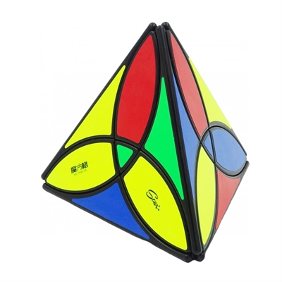 Qiyi 3101 Cubo De Rubik Qiyi Clover Pyraminx Negra
