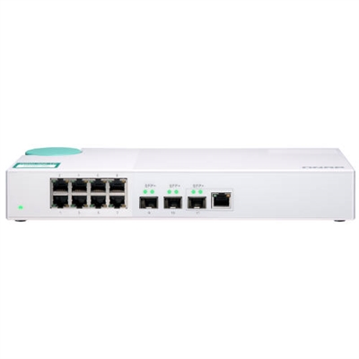 Qnap QSW-308-1C QNAP QSW-308-1C - Conmutador - sin gestionar - 2 x 10 Gigabit SFP+ + 1 x combo 10 Gigabit SFP+ + 8 x 10/100/1000 - sobremesa