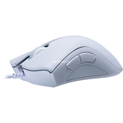 Razer RZ01-03850200-R3M1 Razer DeathAdder Essential. Factor de forma: mano derecha. Tecnología de detección de movimientos: Óptico, Interfaz del dispositivo: USB tipo A, Resolución de movimiento: 6400 DPI, Tipo de botones: Botones presionados, Cantidad de botones: 5, Tipo de desplazamiento: Rueda, Aceleración (máx.): 30 G. Fuente de energía: Cable. Color del producto: Blanco