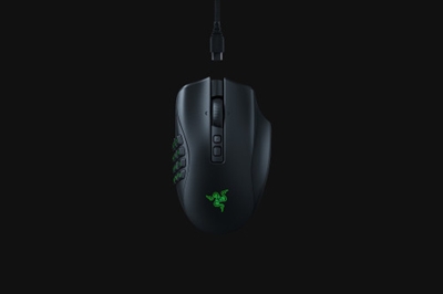 Razer RZ01-04400100-R3G1 Razer Naga V2 Pro. Factor de forma: mano derecha. Tecnología de detección de movimientos: Óptico, Interfaz del dispositivo: RF Wireless + Bluetooth + USB Type-C, Resolución de movimiento: 30000 DPI, Tipo de botones: Botones presionados, Tipo de desplazamiento: Rueda, Aceleración (máx.): 70 G. Iluminación de color: Multi. Fuente de energía: Baterías/Cable. Color del producto: Negro