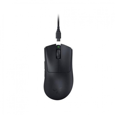 Razer RZ01-04630100-R3G1 Razer DeathAdder V3 Pro. Factor de forma: mano derecha. Tecnología de detección de movimientos: Óptico, Interfaz del dispositivo: RF Wireless + USB Type-C, Resolución de movimiento: 30000 DPI, Tipo de botones: Botones presionados, Tipo de desplazamiento: Rueda, Aceleración (máx.): 70 G. Fuente de energía: Baterías/Cable. Color del producto: Negro