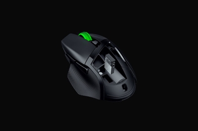 Razer RZ01-04870100-R3G1 Razer Basilisk V3 X HyperSpeed. Factor de forma: mano derecha. Tecnología de detección de movimientos: Óptico, Interfaz del dispositivo: Bluetooth, Resolución de movimiento: 18000 DPI, Tipo de botones: Botones presionados, Cantidad de botones: 7, Tipo de desplazamiento: Rueda, Aceleración (máx.): 40 G. Fuente de energía: Baterías. Color del producto: Negro