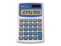 Rexel IB410017 Rexel Ibico 082X - Calculadora de bolsillo - 10 dígitos - panel solar, batería - blanco, azul