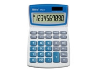 Rexel IB410079 Rexel Ibico 210X - Calculadora de sobremesa - 10 dígitos - panel solar, batería - blanco, azul